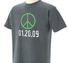 01.20.09&reg; Mens/unisex Peace T's