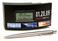 01.20.09&reg; Bush's Last Day Executive Desk Countdown Clock