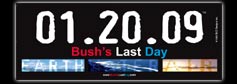 01.20.09&reg; Bush's Last Day Magnetic Bumpersticker