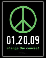 01.20.09&reg; Change the Course Peace Poster Magnet
