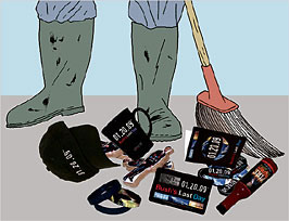Graphic by Peter Arkle, Closeouts from Bush's Last Day, 01.20.09&reg;